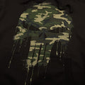 Black-Green - Side - The Punisher Mens Camo Logo Hoodie