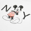 White - Side - Disney Womens-Ladies Mickey Mouse New York T-Shirt