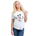 White - Lifestyle - Disney Womens-Ladies Mickey Mouse New York T-Shirt