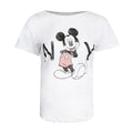 White - Front - Disney Womens-Ladies Mickey Mouse New York T-Shirt