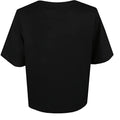 Black - Back - Knight Rider Womens-Ladies Thumbs Up Michael Knight Boxy Crop T-Shirt