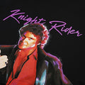Black - Side - Knight Rider Womens-Ladies Thumbs Up Michael Knight Boxy Crop T-Shirt