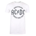 White - Front - AC-DC Mens Back In Black Emblem T-Shirt