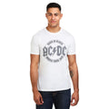 White - Side - AC-DC Mens Back In Black Emblem T-Shirt