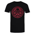 Black - Front - Marvel Mens Hydra Logo T-Shirt