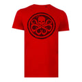 Red - Front - Marvel Mens Hydra Logo T-Shirt