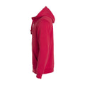 Red - Side - Clique Mens Basic Full Zip Hoodie