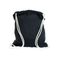 Black - Front - United Bag Store Cotton Drawstring Bag