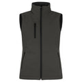 Dark Grey - Front - Clique Womens-Ladies Softshell Panels Gilet