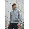 Grey - Close up - Clique Unisex Adult Helix Melange Hoodie