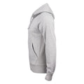 Grey - Side - Clique Unisex Adult Harper Melange Full Zip Hoodie