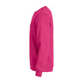 Bright Pink - Side - Clique Unisex Adult Basic Round Neck Sweatshirt