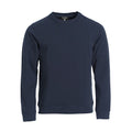 Dark Navy - Front - Clique Unisex Adult Classic Melange Round Neck Sweatshirt