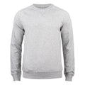 Grey Melange - Front - Clique Mens Premium Round Neck Sweatshirt