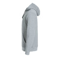 Grey - Side - Clique Mens Classic Melange Hoodie