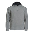 Grey - Front - Clique Mens Classic Melange Hoodie