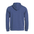 Blue Melange - Back - Clique Mens Classic Melange Full Zip Hoodie