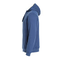 Blue Melange - Side - Clique Mens Classic Melange Full Zip Hoodie