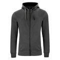 Anthracite Melange - Front - Clique Mens Classic Melange Full Zip Hoodie