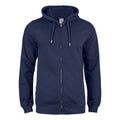 Dark Navy - Front - Clique Mens Premium Organic Cotton Full Zip Hoodie