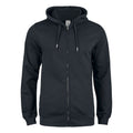 Black - Front - Clique Mens Premium Organic Cotton Full Zip Hoodie