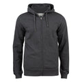 Anthracite Melange - Front - Clique Mens Premium Organic Cotton Full Zip Hoodie