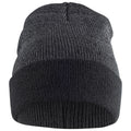 Black - Front - Clique Unisex Adult Hubert Reflective Beanie