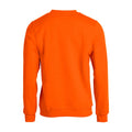 Visibility Orange - Back - Clique Unisex Adult Basic Round Neck Sweatshirt