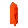 Visibility Orange - Side - Clique Unisex Adult Basic Round Neck Sweatshirt