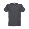 Anthracite Melange - Front - Clique Mens Stretch T-Shirt