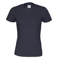 Navy - Front - Cottover Womens-Ladies Organic T-Shirt