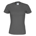 Charcoal - Front - Cottover Womens-Ladies Organic T-Shirt