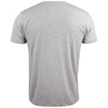 Grey Melange - Back - Clique Unisex Adult Melange V Neck T-Shirt