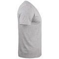 Grey Melange - Side - Clique Unisex Adult Melange V Neck T-Shirt