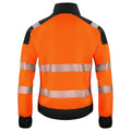 Orange-Black - Back - Projob Mens Hi-Vis Sweatshirt