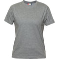 Grey - Front - Clique Womens-Ladies Premium Melange T-Shirt