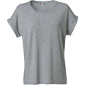 Grey Melange - Front - Clique Womens-Ladies Katy Loose Fit T-Shirt