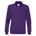 Purple - Front - Cottover Unisex Adult Half Zip Sweatshirt