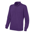 Purple - Side - Cottover Unisex Adult Half Zip Sweatshirt