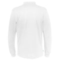 White - Back - Cottover Mens Pique Long-Sleeved T-Shirt