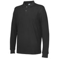 Black - Pack Shot - Cottover Mens Pique Long-Sleeved T-Shirt