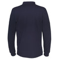 Navy - Back - Cottover Mens Pique Long-Sleeved T-Shirt