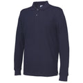 Navy - Pack Shot - Cottover Mens Pique Long-Sleeved T-Shirt