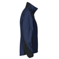 Navy - Side - Projob Womens-Ladies Soft Shell Jacket