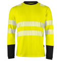 Yellow-Black - Front - Projob Mens Reflective Tape Sweatshirt