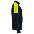 Black-Yellow - Side - Projob Mens Half Zip Sweatshirt