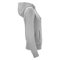 Grey - Side - Clique Womens-Ladies Classic Melange Full Zip Hoodie