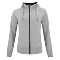 Grey - Front - Clique Womens-Ladies Classic Melange Full Zip Hoodie