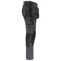 Grey - Side - Projob Mens Stretch Cargo Trousers