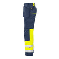 Yellow-Navy - Lifestyle - Projob Mens High-Vis Cargo Trousers